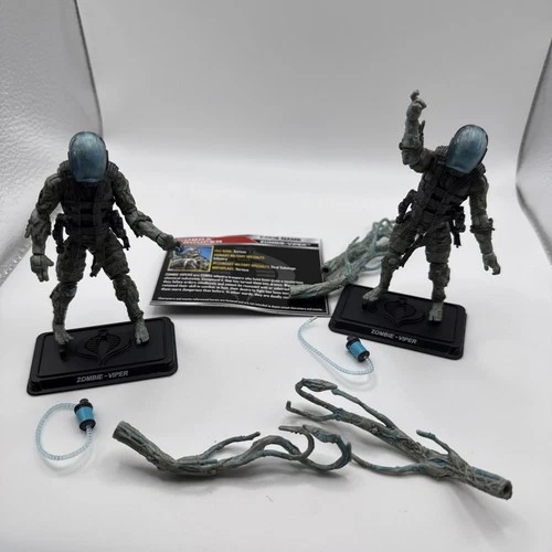 G.I JOE COBRA ZOMBIE VIPER LOT OF 2 COMPLETE