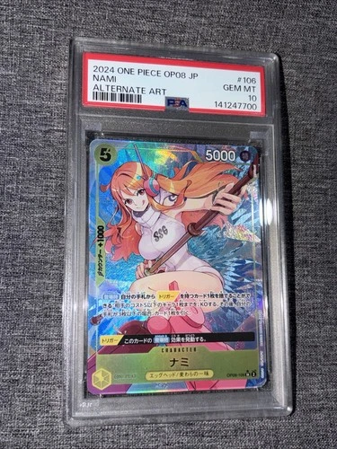 2024 ONE PIECE JPN OP08-TWO LEGENDS ALTERNATE ART #106 NAMI PSA 10