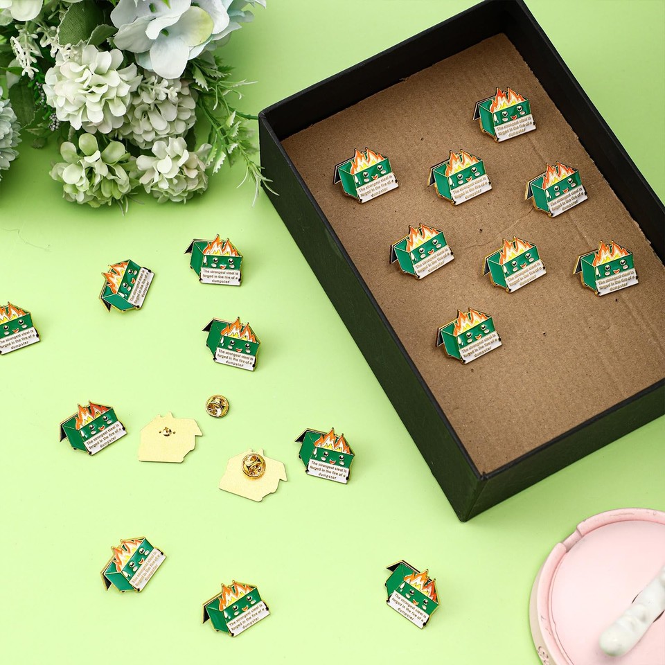 20 Pcs Dumpster Fire Pins Bulk Christmas Appreciation Gifts for ...