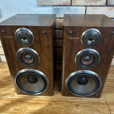 Kenwood LS-11ES 3-Way Compact Speakers Pair Brown Sequential