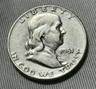 1951-D Franklin Silver Half Dollar Denver Business Strike Circulated