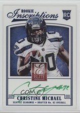 2013 Panini Elite Rookie Inscriptions Green Ink Christine Michael #29 Auto 0af