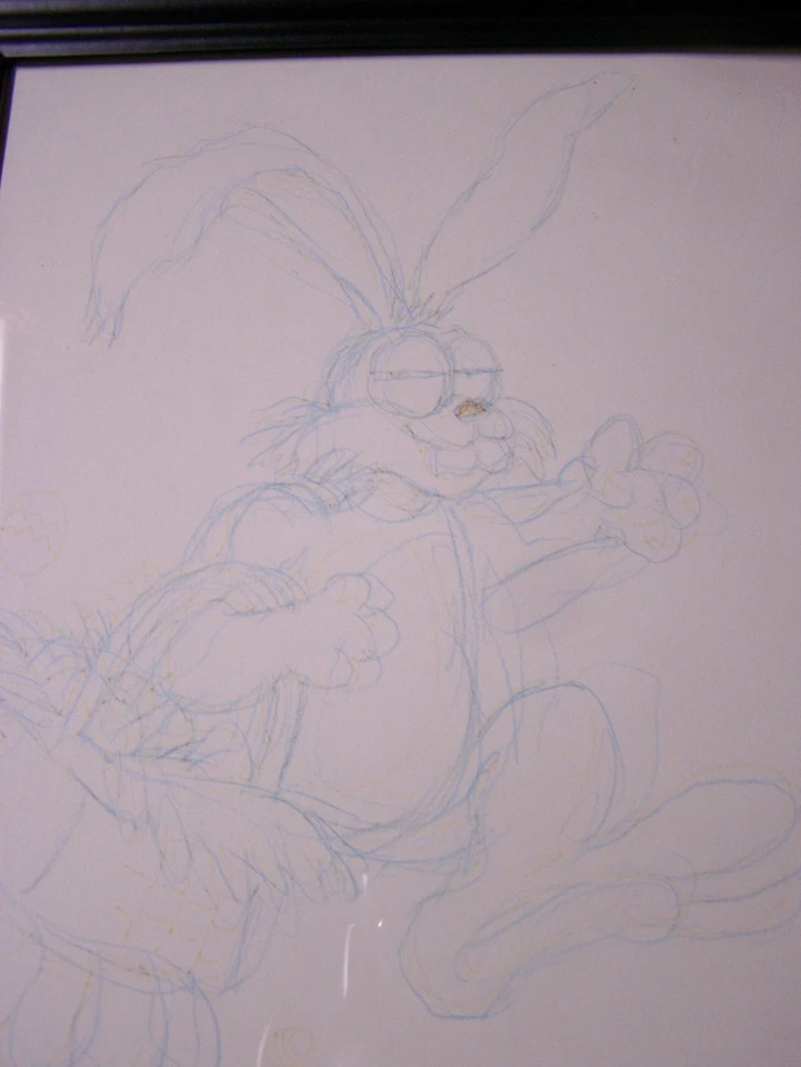 Doug Marlette Conejo de Pascua Dibujos Animados ORIGINAL Arte Dibujo Premio Kudzu Pulitzer Foto 4 de 4