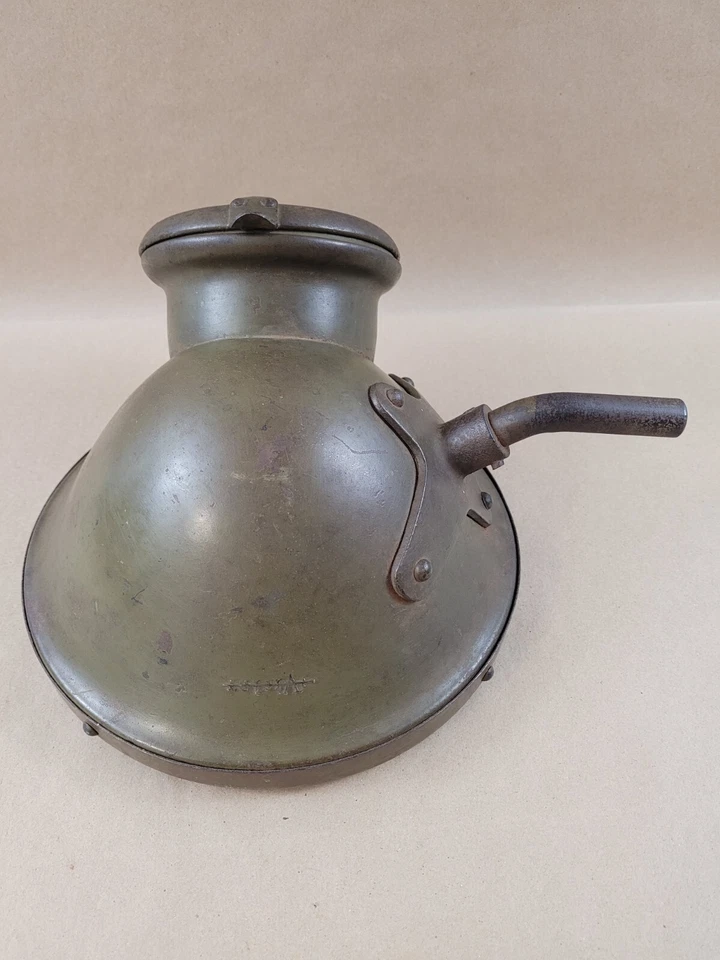 Lámpara de cabeza de faro Victor vintage con luz de búsqueda de foco OD verde militar? Foto 4 de 4