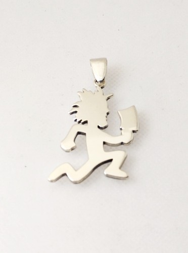925 Sterling Silver Icp,hatchet man,Charm pendant,necklace,Juggalo,hatchetman - Picture 4 of 4