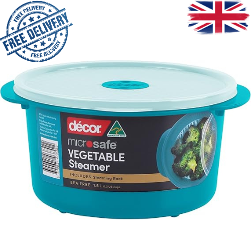 Décor Microsafe Vegetable Steamer - Quick Microwave Cooking for Meat, Fish, and - Picture 1 of 6