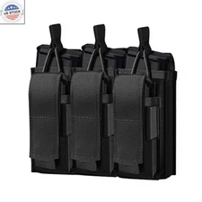 Tactical Open-Top Molle Mag Pouch Double/Triple Magazine Pouch 1000D Nylon Black