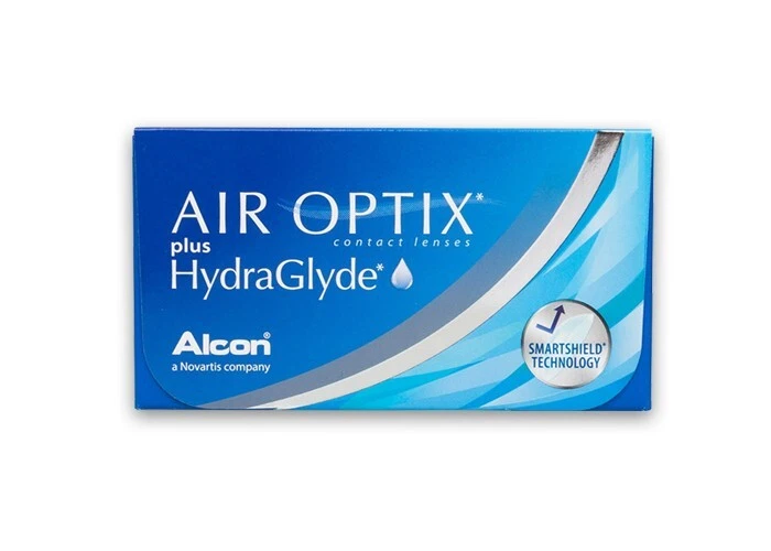 Air Optix HYDRAGLYDE Alcon Kontaktlinsen 1 x 6 Stück Monatslinsen + Behälter