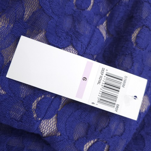 Abito donna Ivy Blu Deep Royal Fit e svasato foderato floreale taglia 6 - Foto 10 di 17