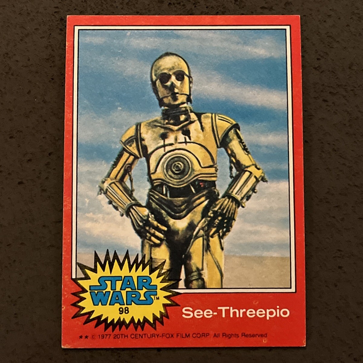 1977 Topps Star Wars 2nd Series Red See-threepio C-3PO Card #98 | eBay