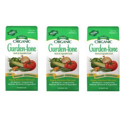 Espoma (#GT4) Organic Garden-Tone Herb & Vegetable Food, 4# Bag (3 Pack)