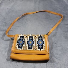 Vintage Isabella Fiore Southwestern Tribal Embroidered Flap Bag Crossbody Purse