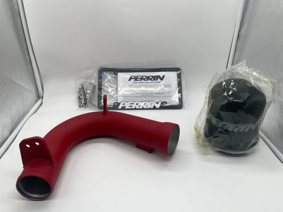 Sistema de admisión de aire frío color rojo Perrin para Subaru WRX 2022-2024 Foto 2 de 4