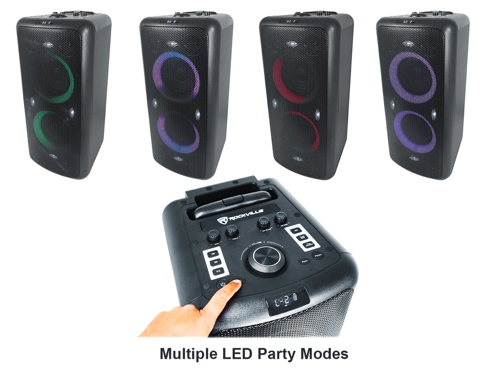 Rockville ELITE PARTY 65 Bluetooth Party Speaker Extremely Loud+Karaoke Effects - Image 3 of 4