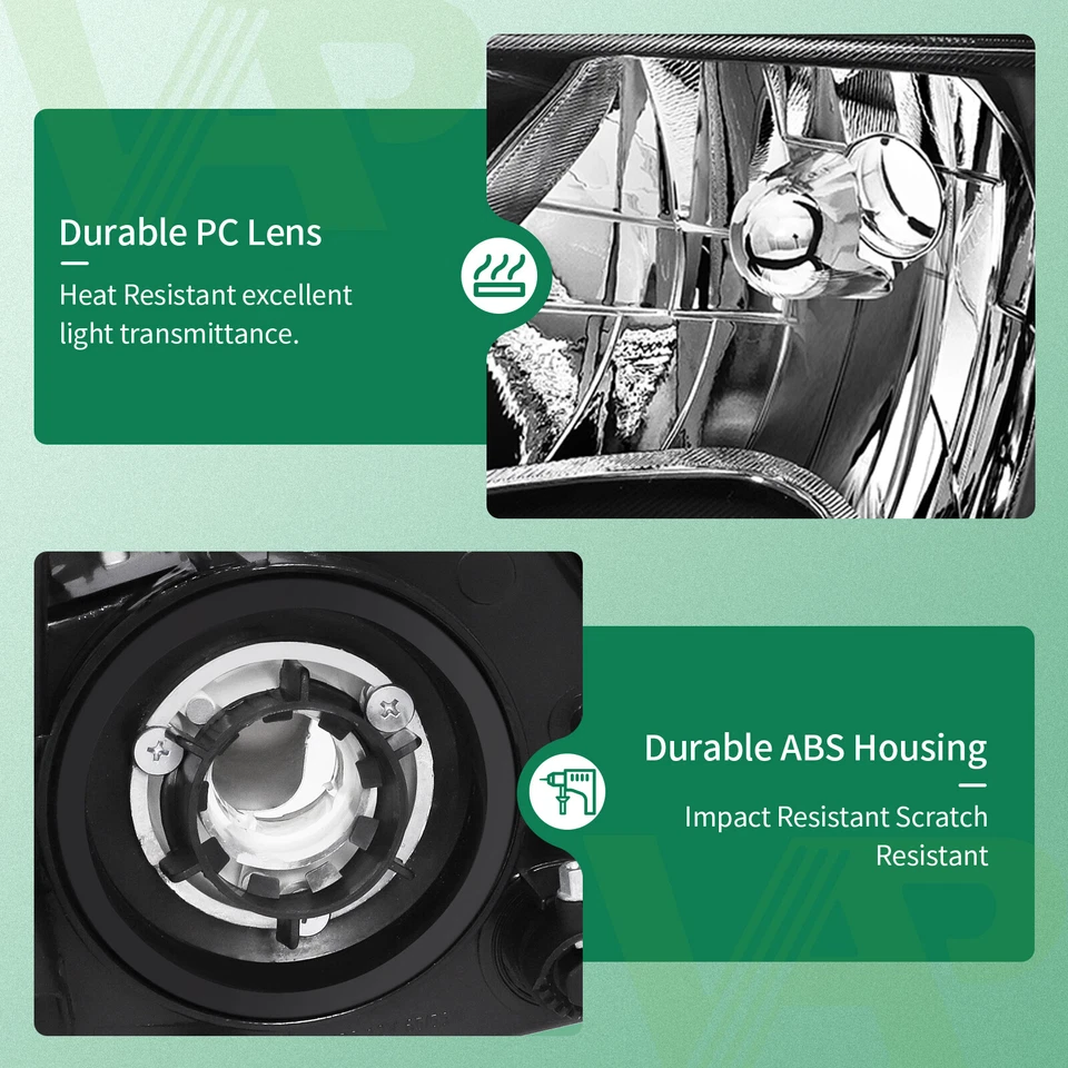 For 2001-2007 Dodge Caravan/Chrysler Town&Country Headlights Assembly Pair Lamp - Image 4 of 4