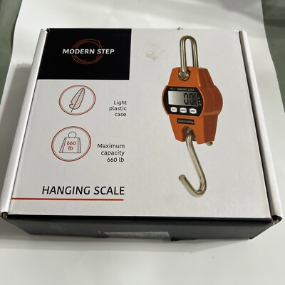 Digital Hanging Scale 660Lb 300Kg for Farm Hunting Bow Draw Weight Big Fish Lift