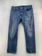 Levis 559 Mens 36x30* Shrunken Medium Wash Distressed Stain Relaxed Straight