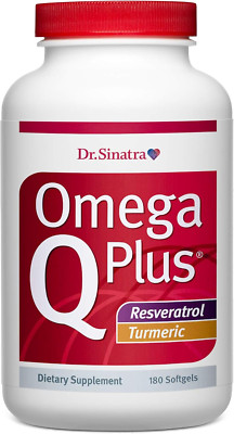 Omega Q plus Resveratrol and Turmeric - Omega-3 Supplement with Coq10 Support...