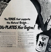 1947 Conoco Nth Motor Oil Advertisement Natural Bridge Vintage Gas & Oil DWWW6