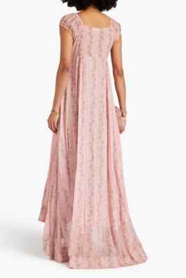 lavender silk maxi dress Colleen , reversible , 3 colors M / lilac / lavender