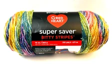 Red Heart Super Saver Bitty Rainbow Connection  515 yards, 10 oz