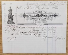 1885 Billhead New York Troy Daniel Paris Stoves Ranges