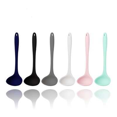 Silicone Soup Spoon Ladle Kitchen Serving Utensil for Cooking Baking Dining Tool