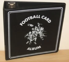 Lot of 4 BCW Black Football Card Collection 3" D-Ring Albums binders books