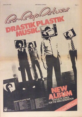 BE-BOP DELUXE - VINTAGE TRADE ADVERT - DRASTIC PLASTIC MUSIC - 1978