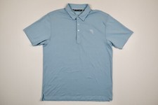 Travis Mathew Men's XL Blue Solid Performance Short Sleeve Golf Polo Shirt