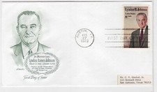 TurtlesTradingPost- Lyndon B Johnson -1973 FDC #1503- Artmaster Cachet
