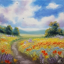 Ukrainian Artist Oil Painting Landscape Wall Art Home Summer Decor Original Gift