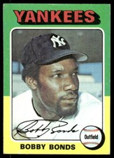 1975 Topps #55 Bobby Bonds New York Yankees Baseball Card