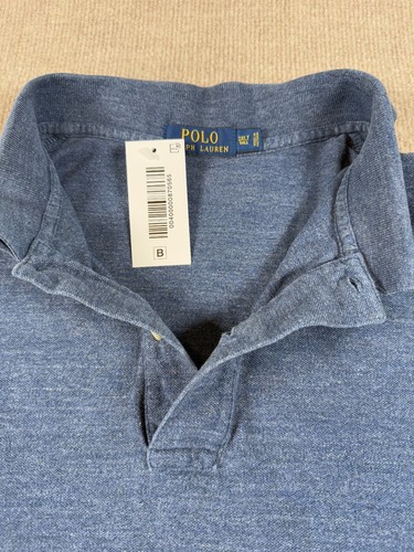 Polo uomo Ralph Lauren vestibilità classica blu maglia rossa pony camicia alta 3XL - Foto 4 di 7