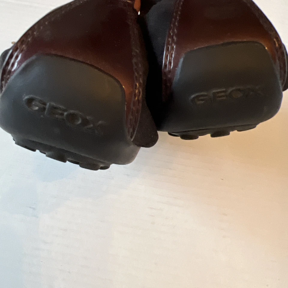 Zapatos planos de ballet Geox Respira 39/9 brillo marrón para mujer tela cómodos💖 Foto 4 de 4