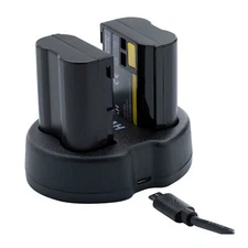 Koah Battery 2-Pack Dual Charger for Nikon EN-EL15B