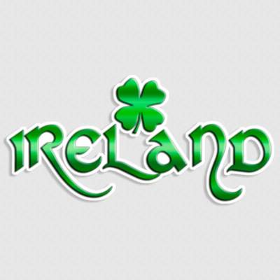 Ireland Clover Decal Lucky Irish Dublin Celtic Window British Isles Sticker