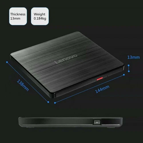 Lenovo GP70N External CD/DVD Drive USB2.0,Optical Burner Player For Laptop PC - Picture 6 of 6