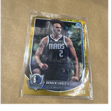 Topps 2025/26  Bowman Chrome Dereck Lively II Mavericks BCV-198 Gold 3/50