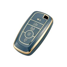 Key Fob Cover for Ford, Premium TPU Key Case Full Protector Blue-Gold