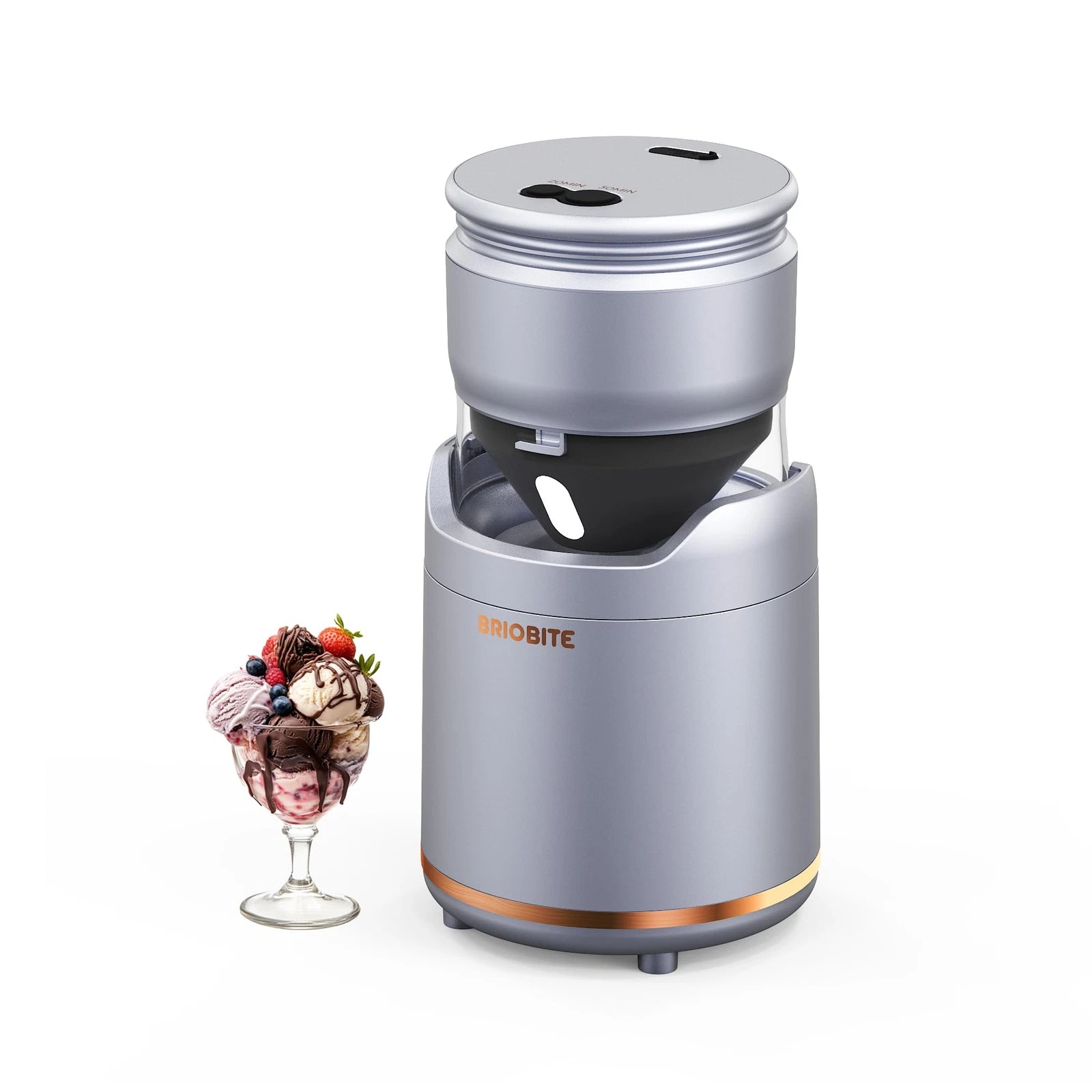 Ice Cream Maker,Rechargeable Soft Ice Cream Machine with Low Noise,Compact fo...