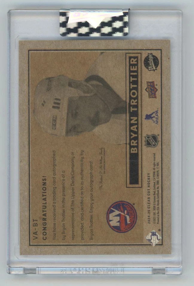 2024-25 UPPER DECK CLEAR CUT Bryan Trottier VINTAGE AUTO /10 - Image 2 of 2