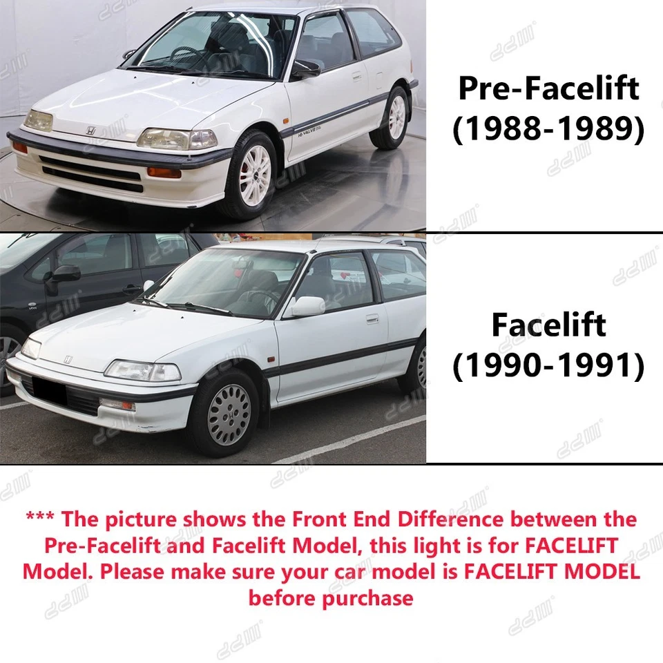 JDM Corner Blinker Signal Indicator Lamp Light For Honda Civic EF 3Dr 1990-1991 - Image 2 of 4