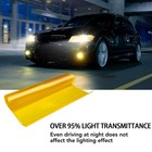 12"x 78" Golden Yellow Tint Film Headlights Tail lights Car Vinyl Wrap Fog Light