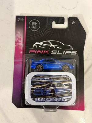 BRAND NEW 2026 Jada Toys Pink Slips Nissan Skyline GT-R (R34) JDM