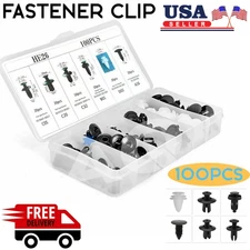 100-PCs HE26 Car Retainer Clips Auto Fasteners Push Trim Clips Pin Rivet Bumper