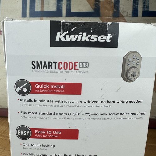 Kwikset SmartCode 909 Touchpad Electronic Deadbolt Satin Nickel - Picture 9 of 16