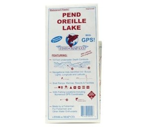 Fish-N-Map Company Fishing Map Pend Oreille Lake Idaho