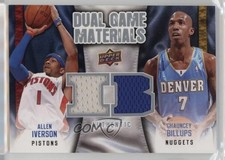 2009-10 Upper Deck Dual Game Materials Allen Iverson Chauncey Billups HOF 9l6