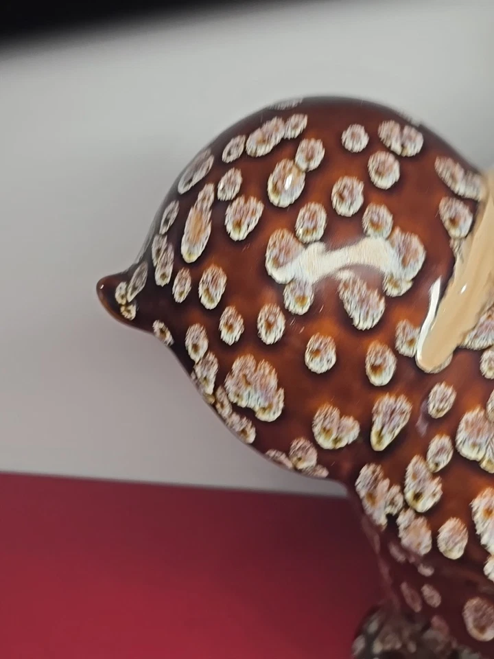 Estatuilla de gallo de cerámica grande redonda decoración de granja Foto 4 de 4